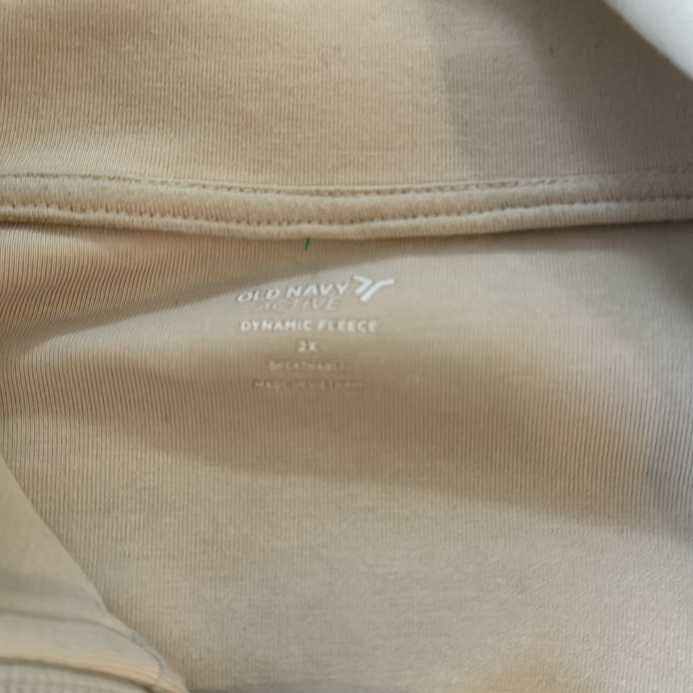 Old Navy Cream Dynamic Fleece Half Zip Size 2X - Picture 4 of 5